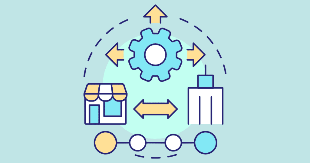 中小企業のサイクルイラスト