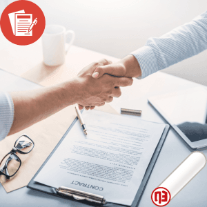 契約の握手イラスト