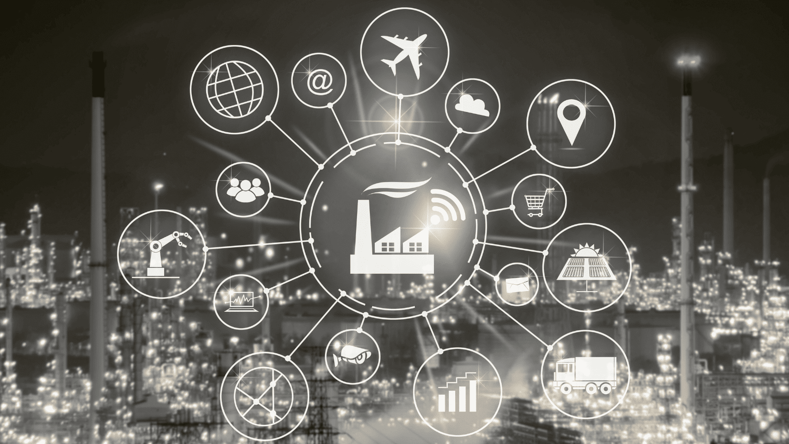 業界別DX事例のイメージイラスト